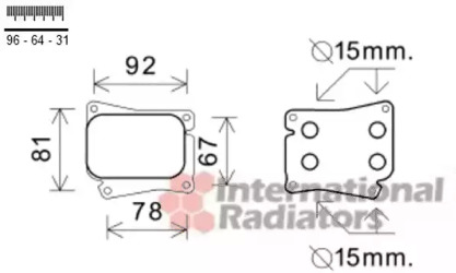 Радіатор масляний MB C-CLASS W 204 (07-) (вир-во Van Wezel)