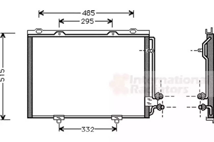 Конденсор кондиціонера MB W210 E-CLASS MT/AT 95- (Van Wezel)