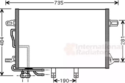 Конденсор кондиціонера MBW211 E200>500 02-MT/AT (Van Wezel)