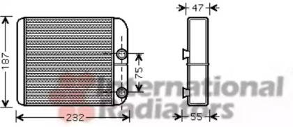 Радіатор обігрівача MITSUBISHI L200/GALANT5 ALL 96-03 (вир-во Van Wezel)