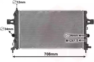 Радіатор охолодження двигуна ASTRA H 16i-16V MT/AT 04- (Van Wezel)