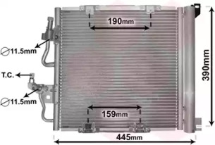 Конденсатор кондиціонера ASTRA H 17/19CTDI MT 04-(вир-во Van Wezel)