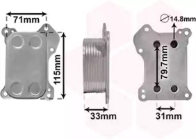 Радіатор масляний FIAT  DOBLO (09-)/  OPEL CORSA 1.3 CDTi  (вир-во Van Wezel)