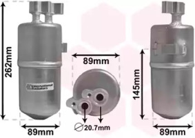 Осушувач кондиціонера RENAULT SCENIC, MEGANE II (02-) (вир-во Van Wezel)