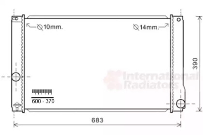 Радіатор охолодження PRIUS 1.8i HYBRID 09- (вир-во Van Wezel)