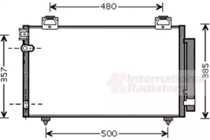 Конденсор кондиціонера AVENSIS 16i/18i/20D4d 03- (Van Wezel)