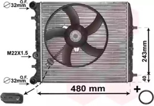 Радіатор FABIA/POLO4 MT -AC 01- (Van Wezel)