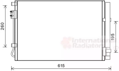 Радіатор кондиціонера HYUN ACCENT 11- (вир-во Van Wezel)