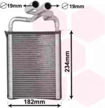Радіатор обігрівача SANTA FE 20/22 CRDi 05-11 (Van Wezel)