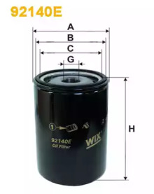 Фільтр масляний двигуна 92140E/584/2 (вир-во WIX-FILTERS)