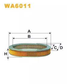 Фільтр повітряний WA6011/320 (вир-во WIX-FILTERS)