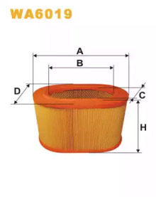 Фільтр повітряний MITSUBISHI GALANT WA6019/AE333/1 (вир-во WIX-FILTERS)