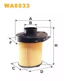 Фільтр повітряний CITROEN, PEUGEOT WA6033/AK246 (вир-во WIX-FILTERS)