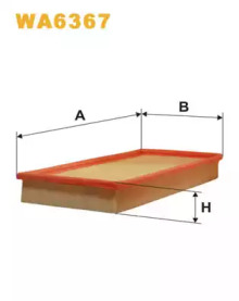 Фільтр повітряний MITSUBISHI CARISMA WA6367/AP180 (вир-во WIX-FILTERS UA)