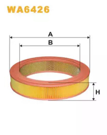 Фільтр повітряний MAZDA 626 WA6426/AR243 (вир-во WIX-FILTERS)