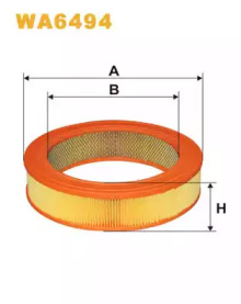 Фільтр повітряний MITSUBISHI COLT AR329/WA6494 (вир-во WIX-FILTERS)