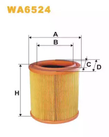 Фільтр повітряний CITROEN, PEUGEOT WA6524/AE311/1 (вир-во WIX-FILTERS)