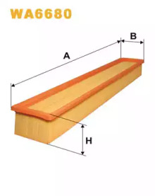 Фільтр повітряний MERCEDES C WA6680/AP035/2 (вир-во WIX-FILTERS)