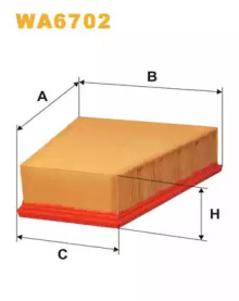 Фільтр повітряний SKODA FABIA WA6702/AP189/1 (вир-во WIX-FILTERS)
