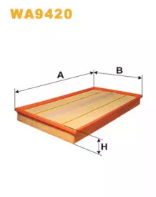 Фільтр повітряний MB VITO WA9420/AP158/1 (вир-во WIX-FILTERS)