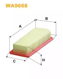 Фільтр повітряний MB C 1.8, 2.0, 2.5 CGI 07- (вир-во WIX-FILTERS)