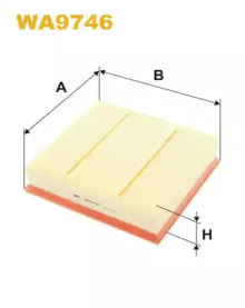 Фільтр повітряний MB A, B 12- (вир-во WIX-FILTERS)