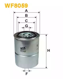 Фільтр палив. MITSUBISHI COLT WF8059/PP853 (вир-во WIX-FILTERS)