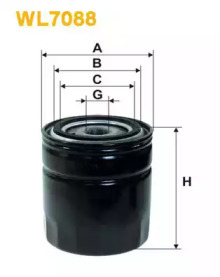 Фільтр масляний двигуна FORD WL7088/OP542 (вир-во WIX-FILTERS UA)