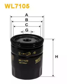 Фільтр масляний двигуна BMW WL7105/OP556 (вир-во WIX-FILTERS UA)