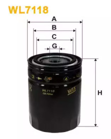 Фільтр масляний двигуна WL7118/OP563/1 (вир-во WIX-FILTERS UA)