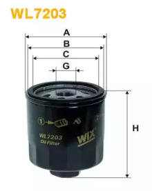 Фільтр масляний двигуна AUDI, VW, SKODA WL7203/OP641 (вир-во WIX-FILTERS)