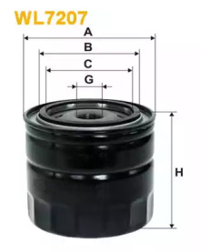 Фільтр масляний двигуна VOLVO WL7207/OP645 (вир-во WIX-FILTERS UA)