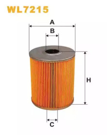 Фільтр масляний двигуна WL7215/OM652 (вир-во WIX-FILTERS)