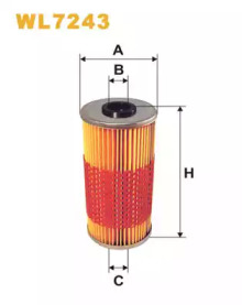 Фільтр масляний двигуна MB WL7243/OM591/1 (вир-во WIX-FILTERS)