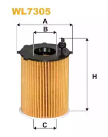 Фільтр масляний двигуна CITROEN, PEUGEOT WL7305/OE667/1 (вир-во WIX-FILTERS)