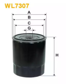 Фільтр масляний двигуна WL7307/OP636/1 (вир-во WIX-FILTERS)