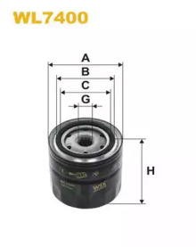 Фільтр масляний двигуна NISSAN PRIMERA WL7400/OP567/3 (вир-во WIX-FILTERS UA)