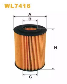 Фільтр масляний двигуна MERCEDES WL7416/OE677/1 (вир-во WIX-FILTERS)