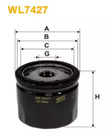 Фільтр масляний двигуна NISSAN WL7427/OP643/4 (вир-во WIX-FILTERS)