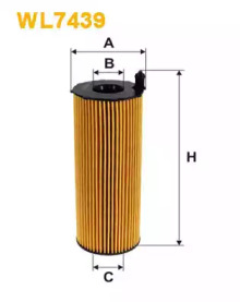 Фільтр масляний двигуна WL7439/OE650/3 (вир-во WIX-FILTERS)