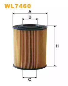 Фільтр масляний двигуна WL7460/648/8 (вир-во WIX-FILTERS)