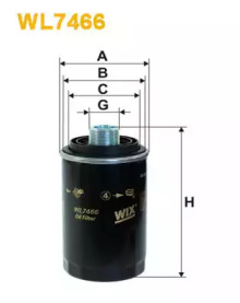 Фільтр масляний двигуна WL7466/OP526/7 (вир-во WIX-FILTERS)