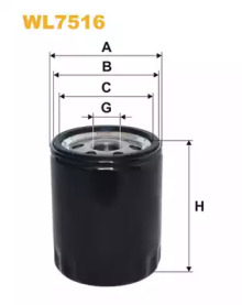 Фільтр масляний двигуна MAZDA 3, 6 1.5-2.2 D, 1.8-2.0 MZR 02- (вир-во WIX-FILTERS)