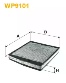 Фільтр салону WP9101/K1126A вугільний (вир-во WIX-FILTERS)