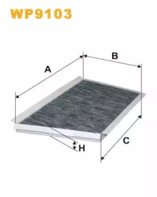 Фільтр салону WP9103/K1106A вугільний (вир-во WIX-FILTERS)